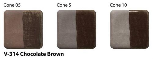 AMACO Velvet Underglaze V-314 - Chocolate Brown - 2 fluid oz.